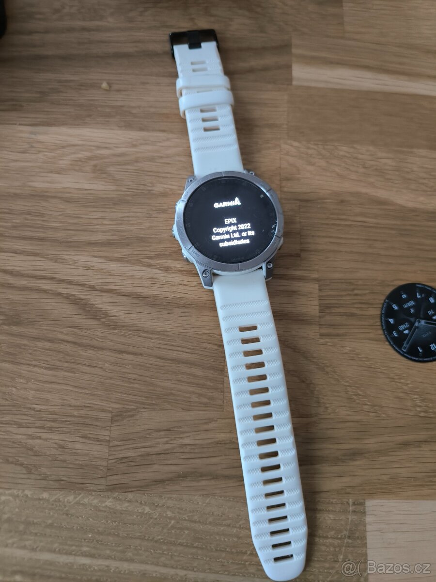 Garmin Epix (Gen 2) Sapphire - Titan/White Silicone Band - 5