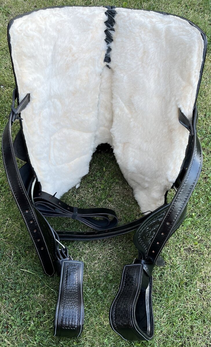 Westernové sedlo 20) černé Basket s úzkou bordurou - 5