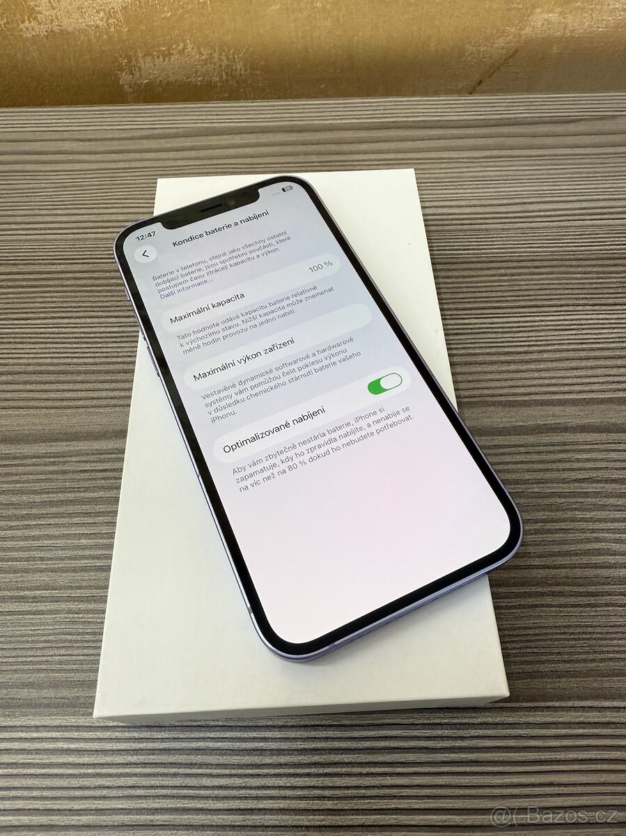 Apple iPhone 12 128GB fialová, TOP stav, baterie 100% - 5