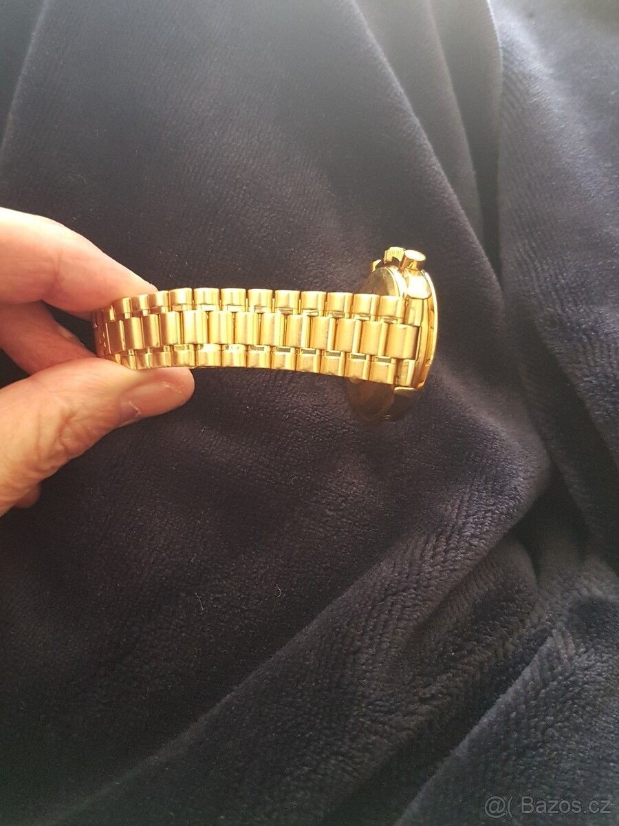 Omega Golden Gate Automatik Moonphase 18 k masivní zlato - 5