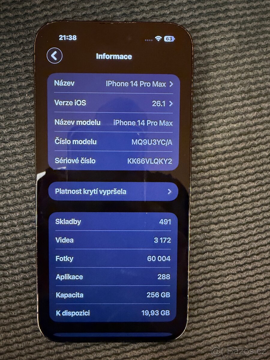 Prodám Apple iPhone 14 Pro Max 256GB v space black barvě - 5
