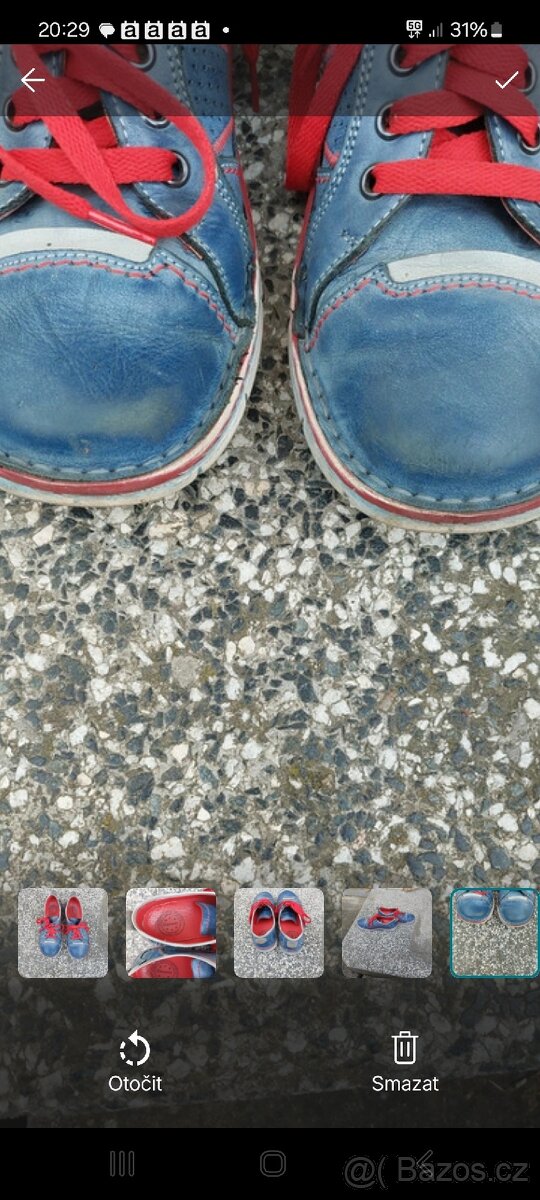 Damske kozene polobotky modre v. 39 - 5