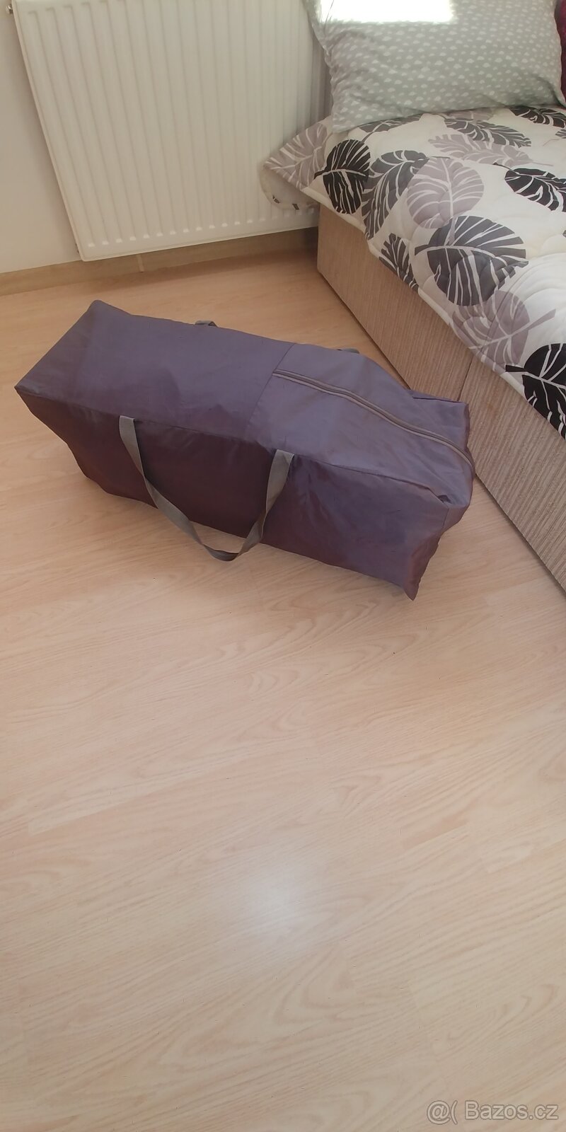 KINDERKRAFT - Postýlka cestovní JOY s doplňky šedorůžová - 5