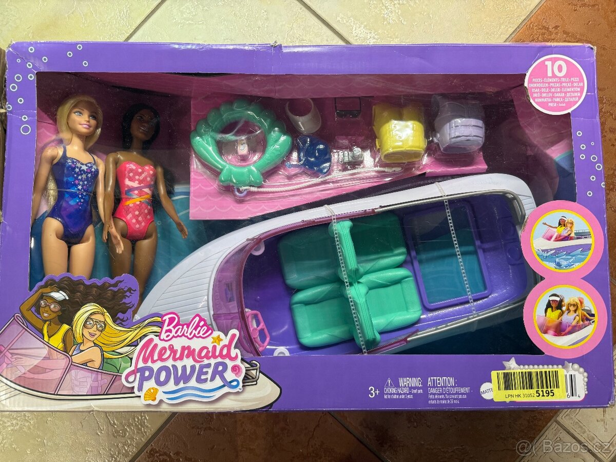 Dvě panenky Barbie s motorovým člunem - 5