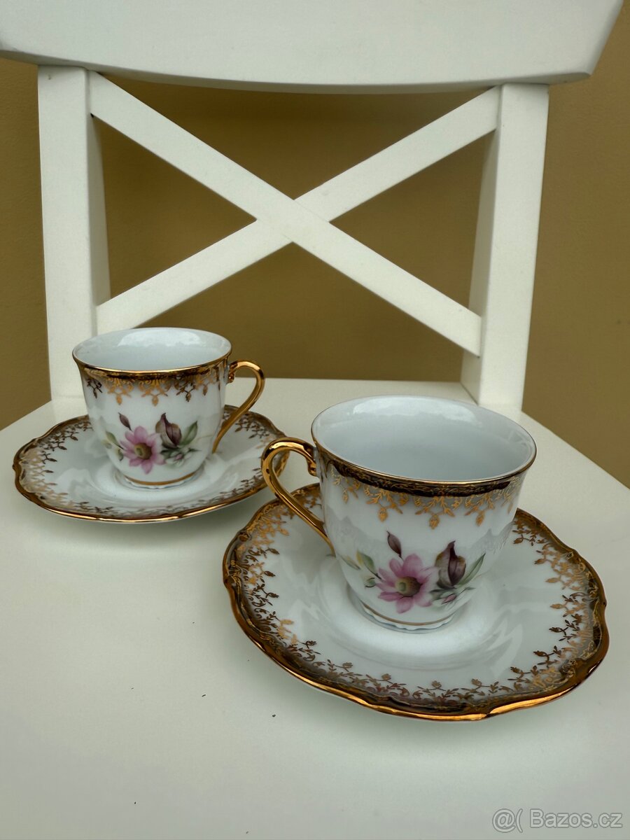 Sada dvou šálků s podšálky - 5