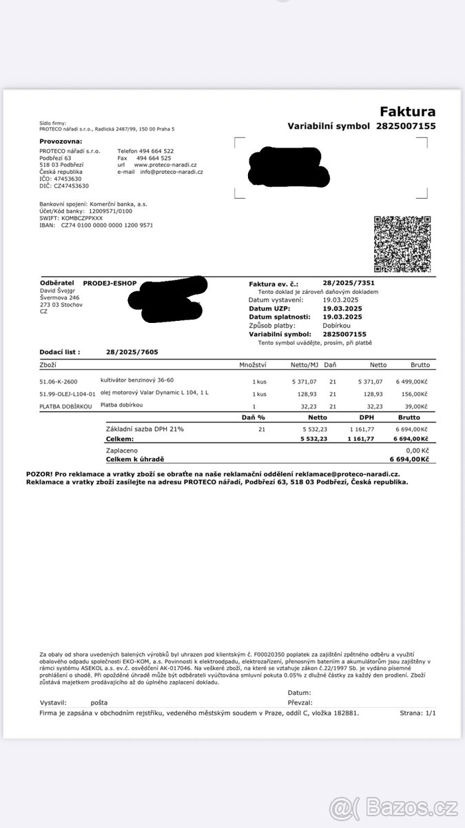 Kultivátor Benzínový 2.6kW NOVÝ - 5