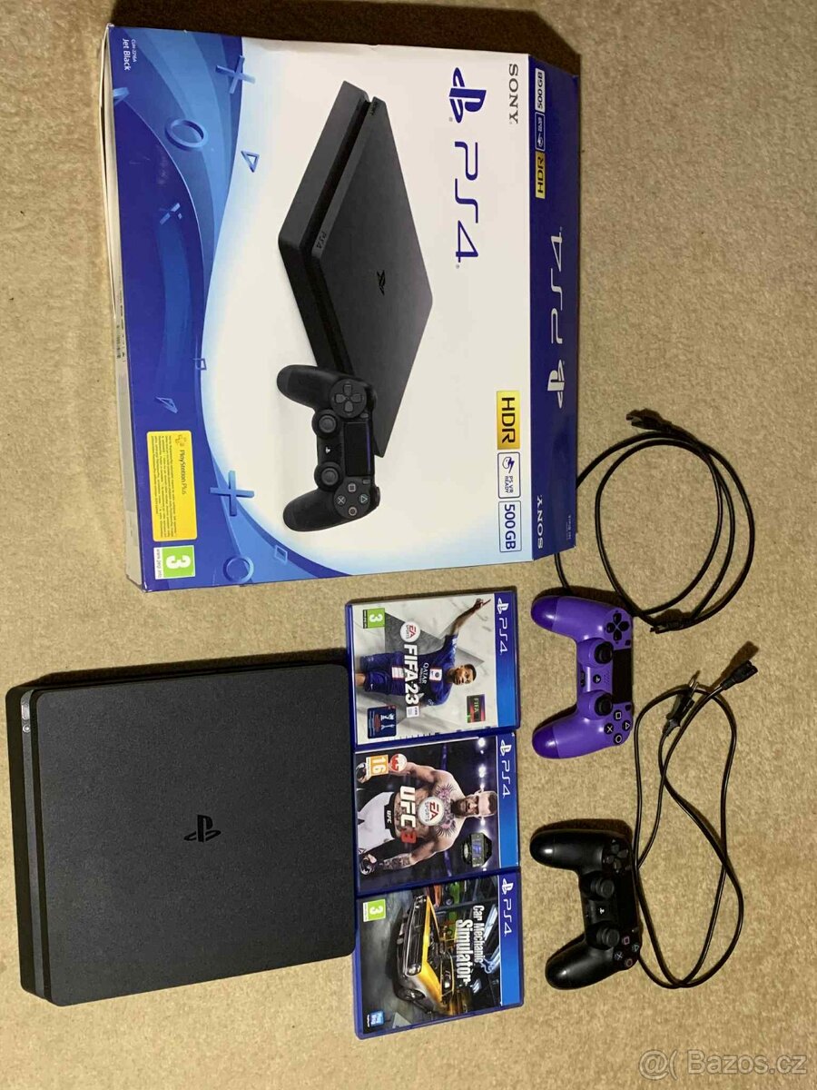 PS4 500GB, druhý ovladač, 4 hry - 5