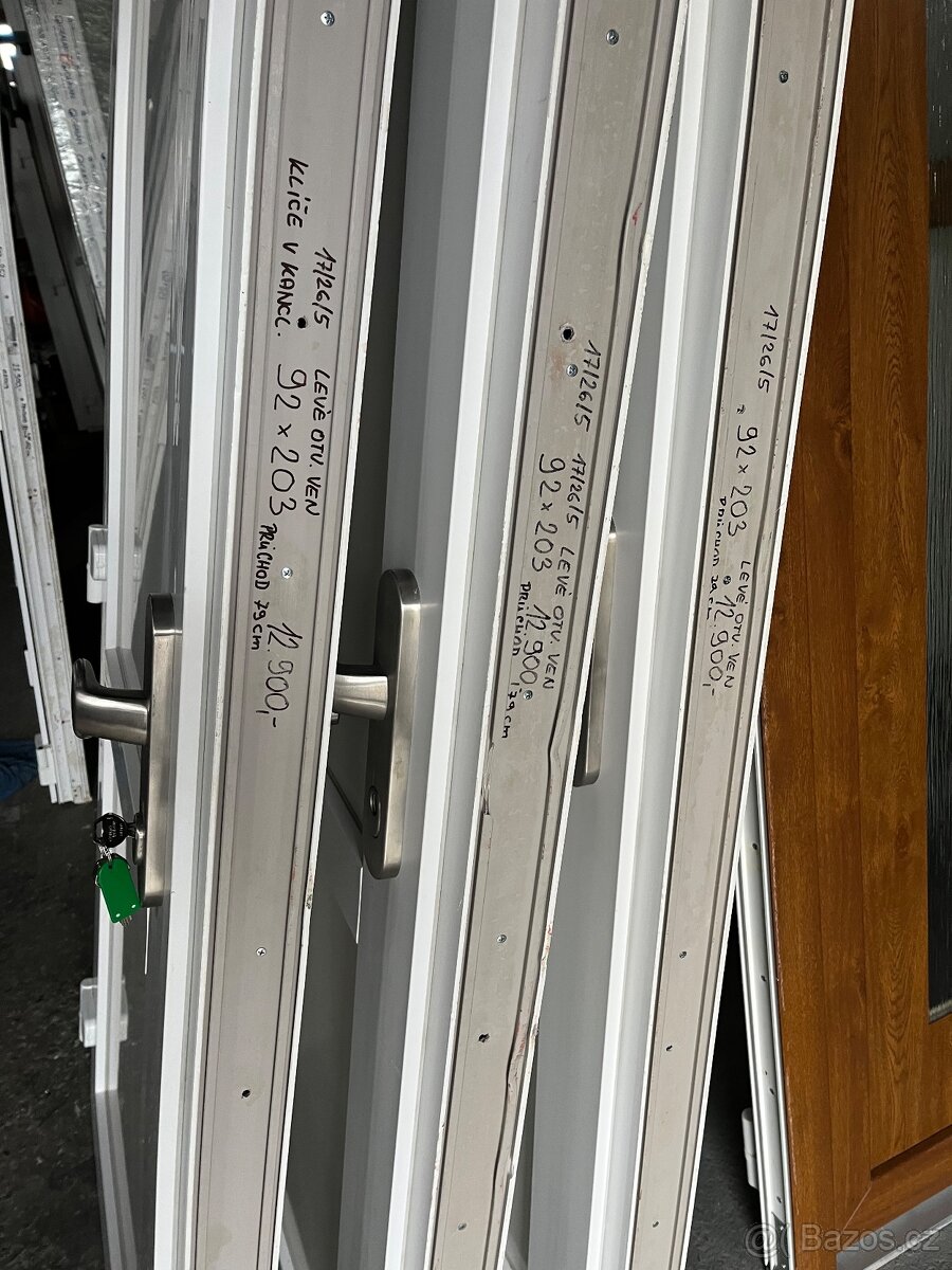 3KS VCHODOVÝCH PLASTOVÝCH DVEŘÍ 92x203 -PLZEŇ - 5