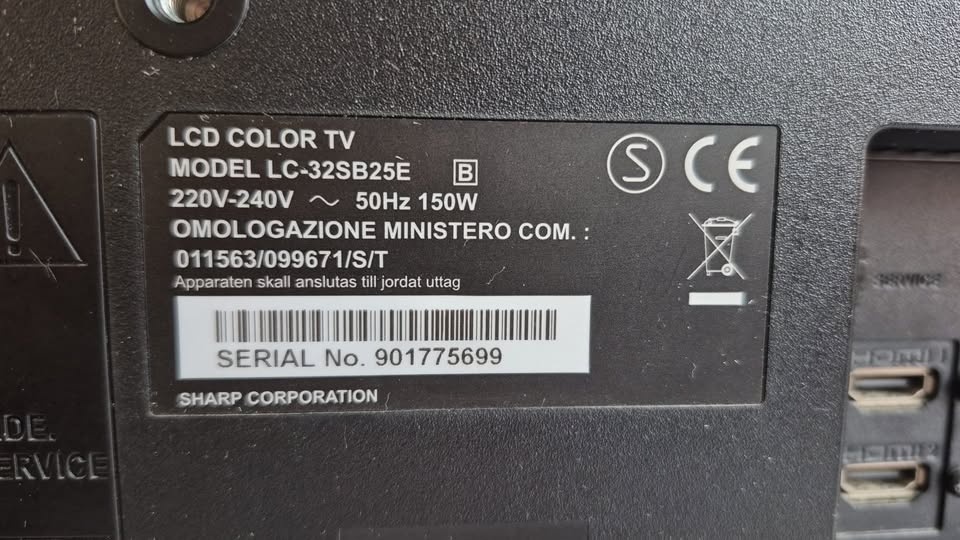 Sharp LC-32SB25E TV - 5