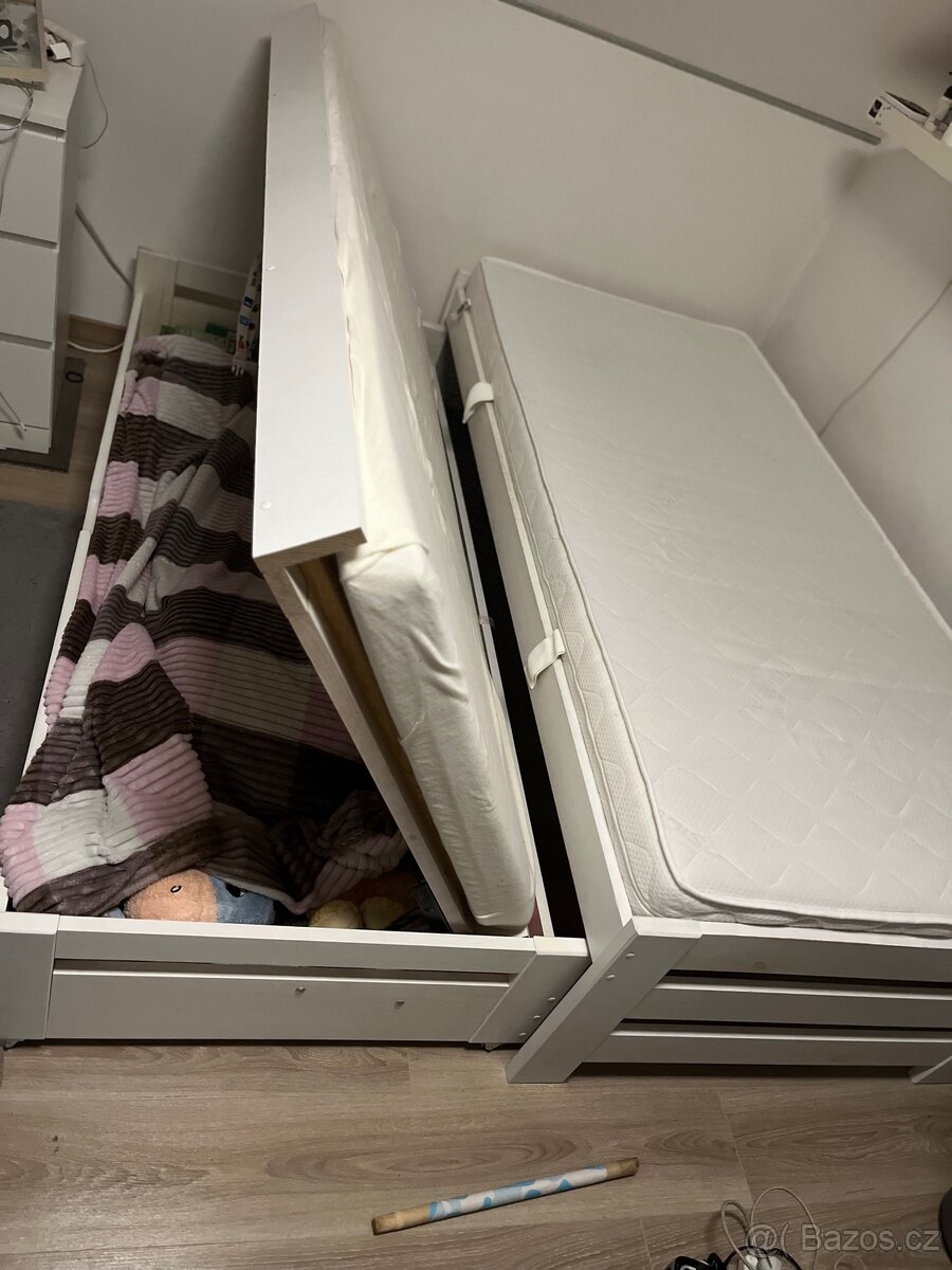 Drevena rozkladaci postel z borovice - 5