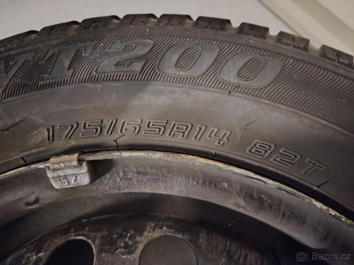 4x zimní pneu, ocelové disky, R14, 175/65 - 5