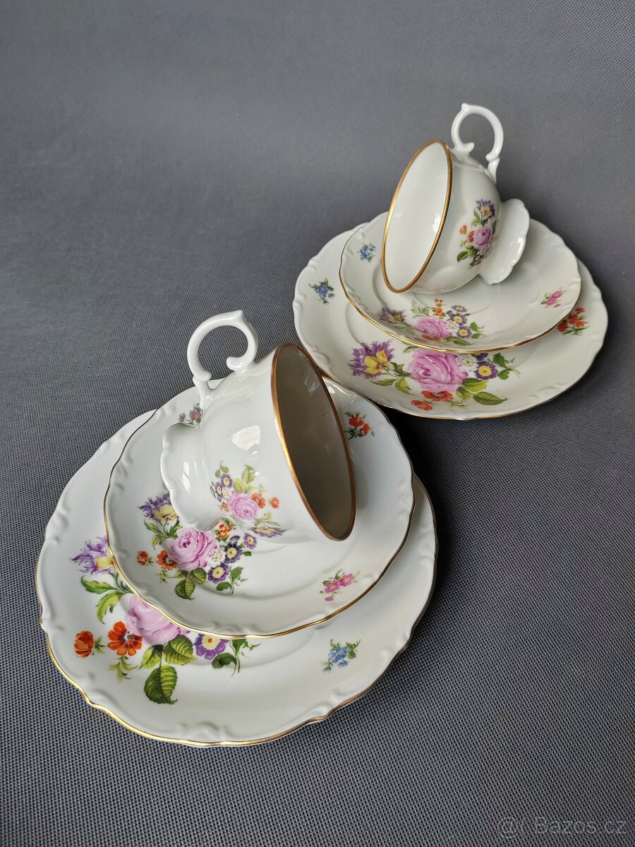 Nádherná porcelánová snídaňova sada od Lichte Porzellan - 5