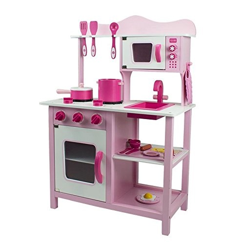 Dětská kuchyňka dřevěná bílá - 5