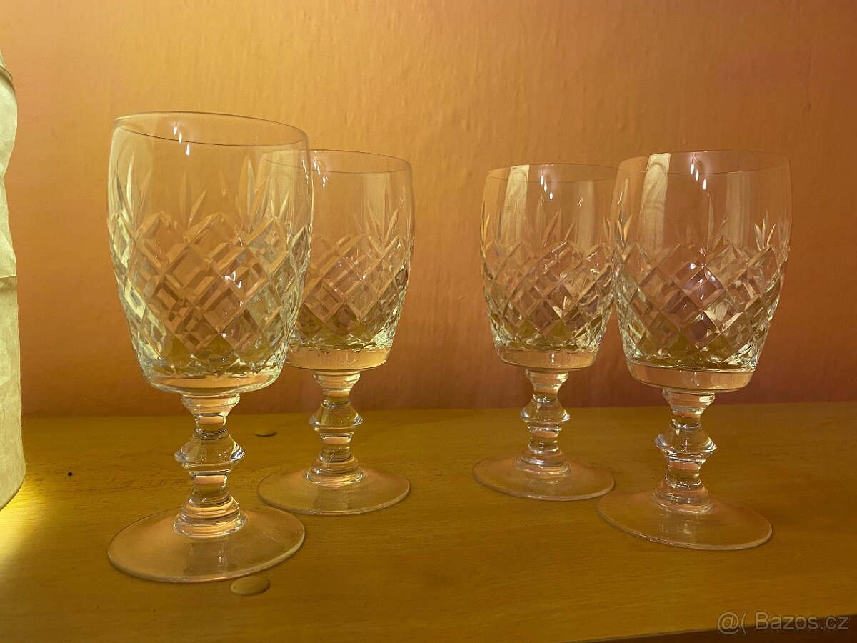 Sada 4x bohatě broušených sklenic - 5