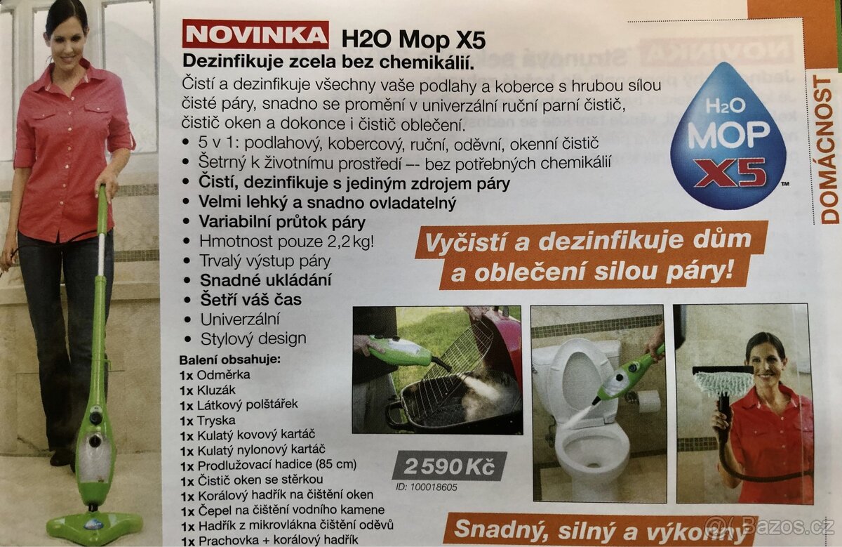 Parní mop h2o mop x5 5 in 1 - 5