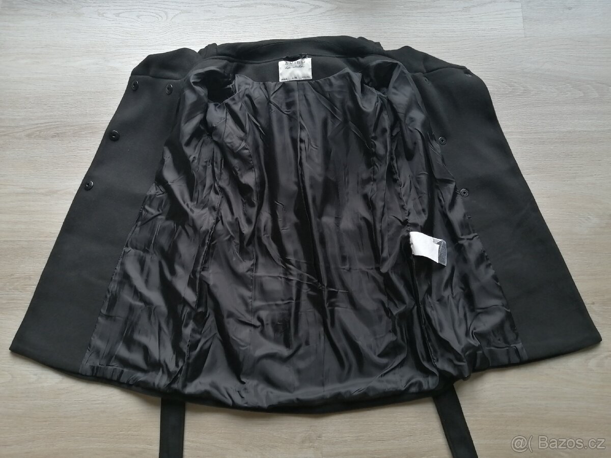DÁMSKÝ ČERNÝ KABÁT - 5
