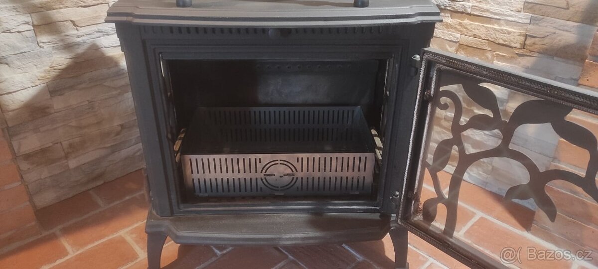 Pelety, peletky - hořák, rošt, koš do krbových kamen - 5