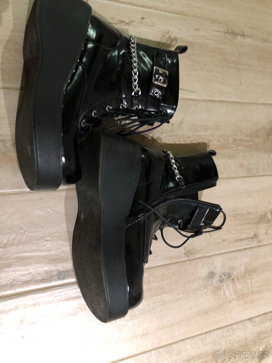 Goth punk boty na platforme 39,5 - 5