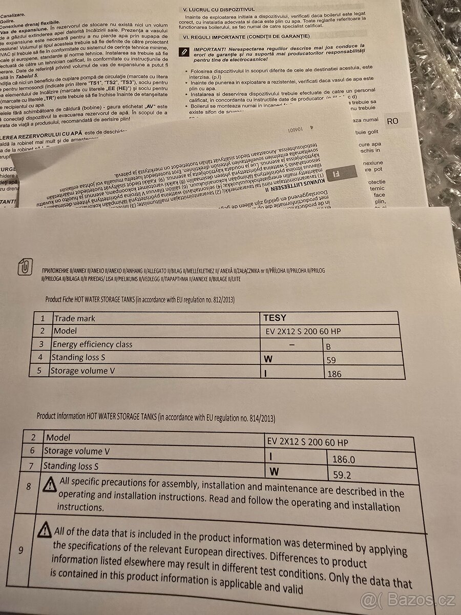 Bojler s výměníkem TESY 200L EV - 5