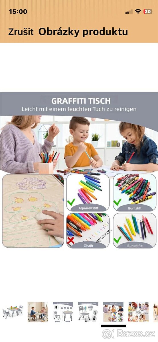 Stůl a dvě židle pro děti - 5