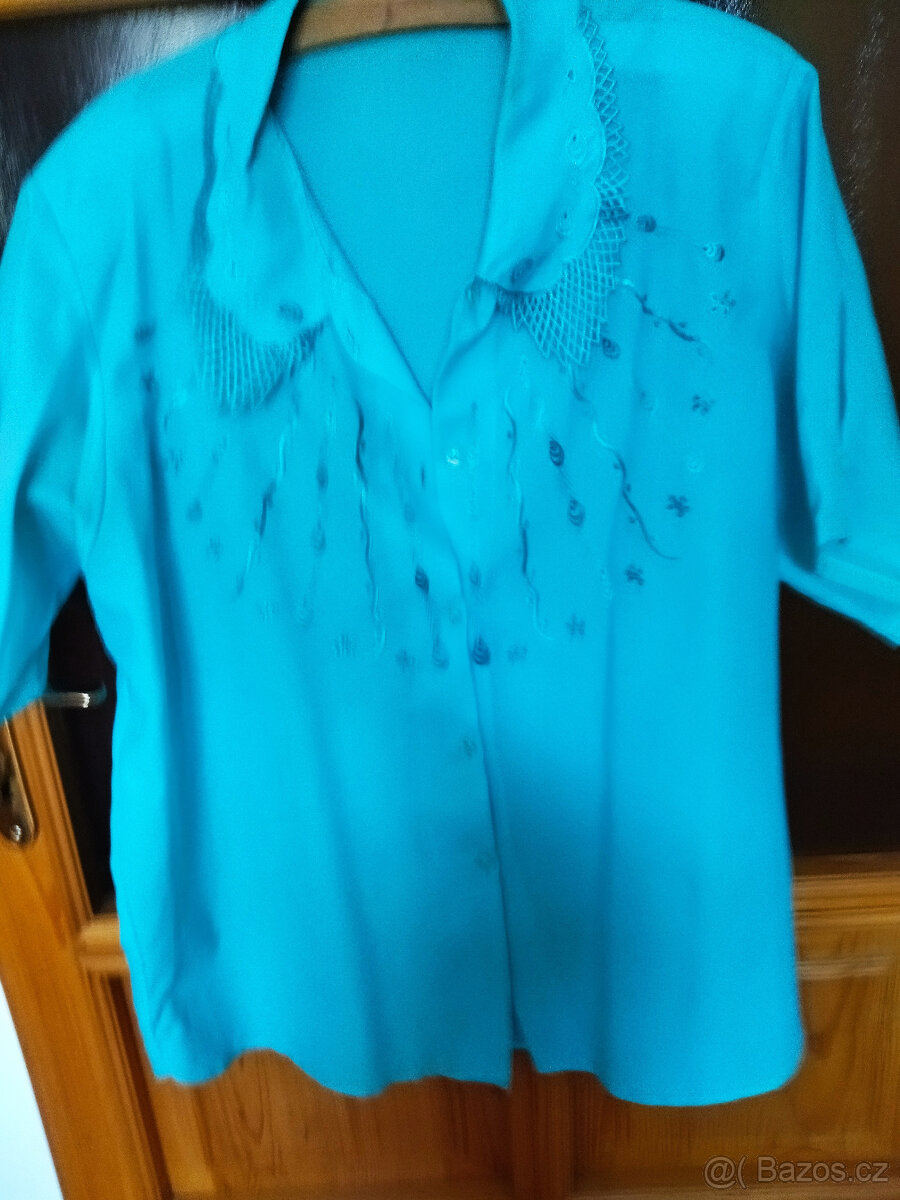 retro košilové halenky, saka, tuniky - 5