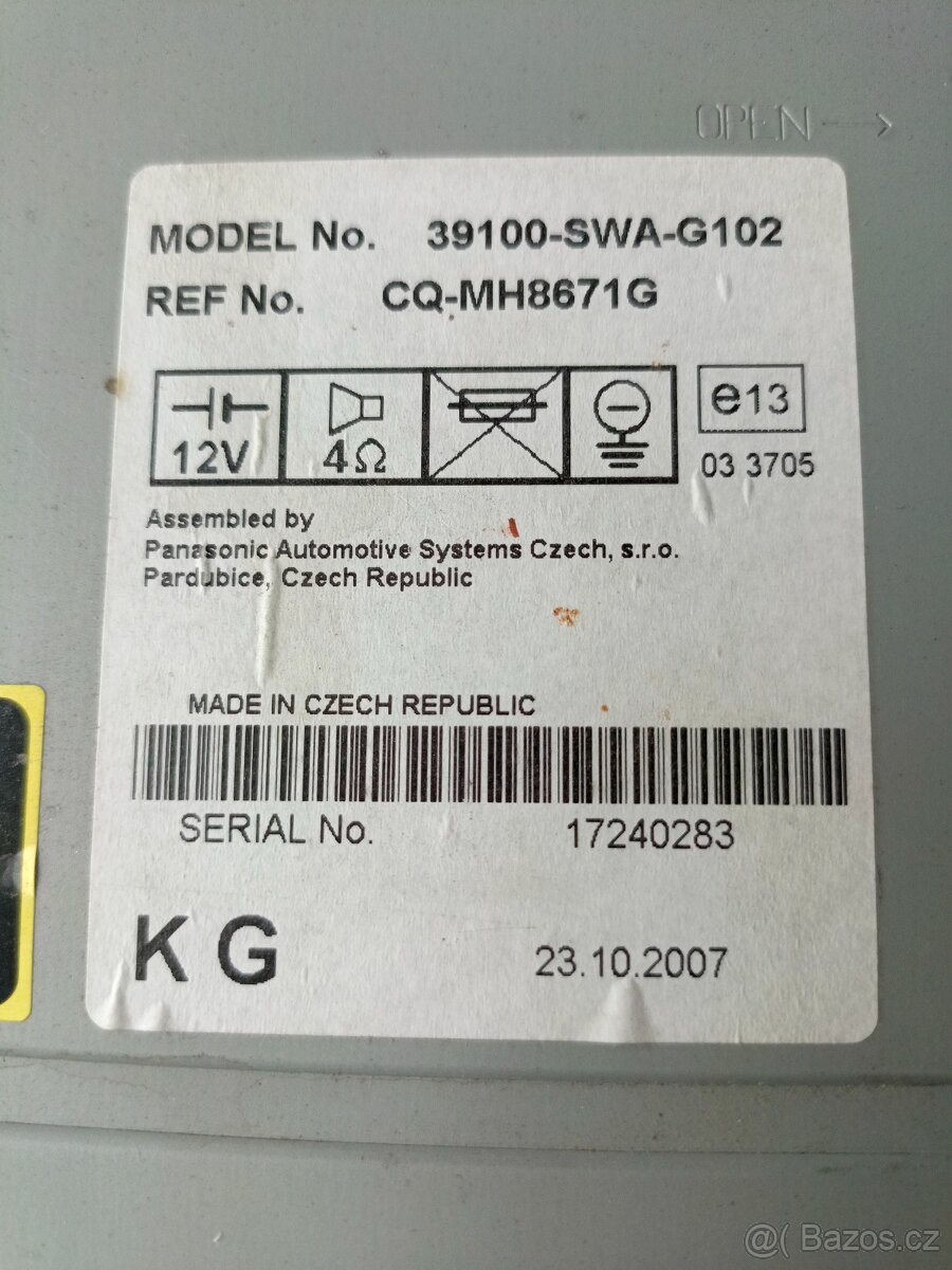 Autorádio Honda CR-V třetí generace - 5