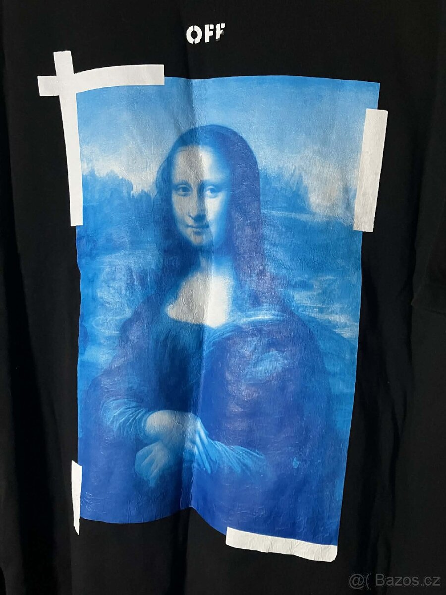 Vintage tričko off White monalisa - 5