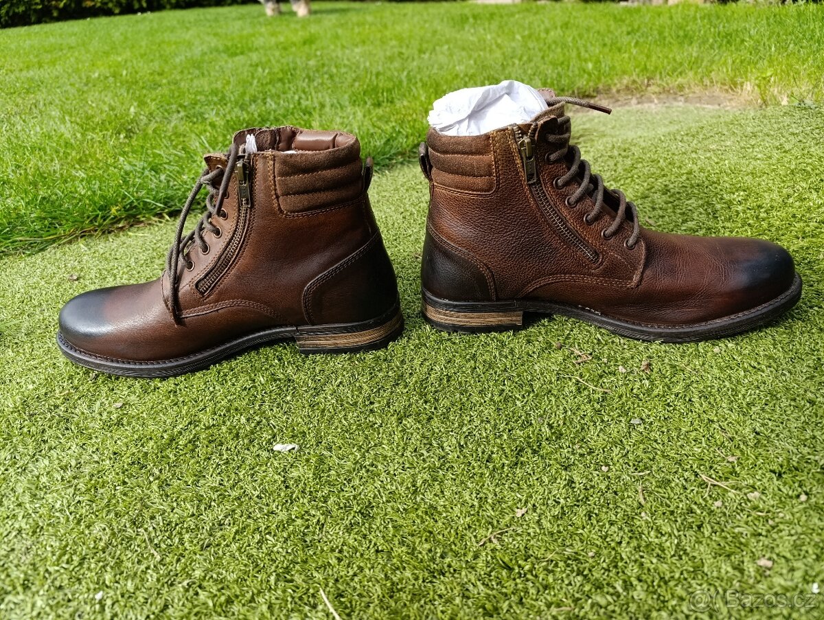 Nové kožené boty Jack & Jones , 41. - 5