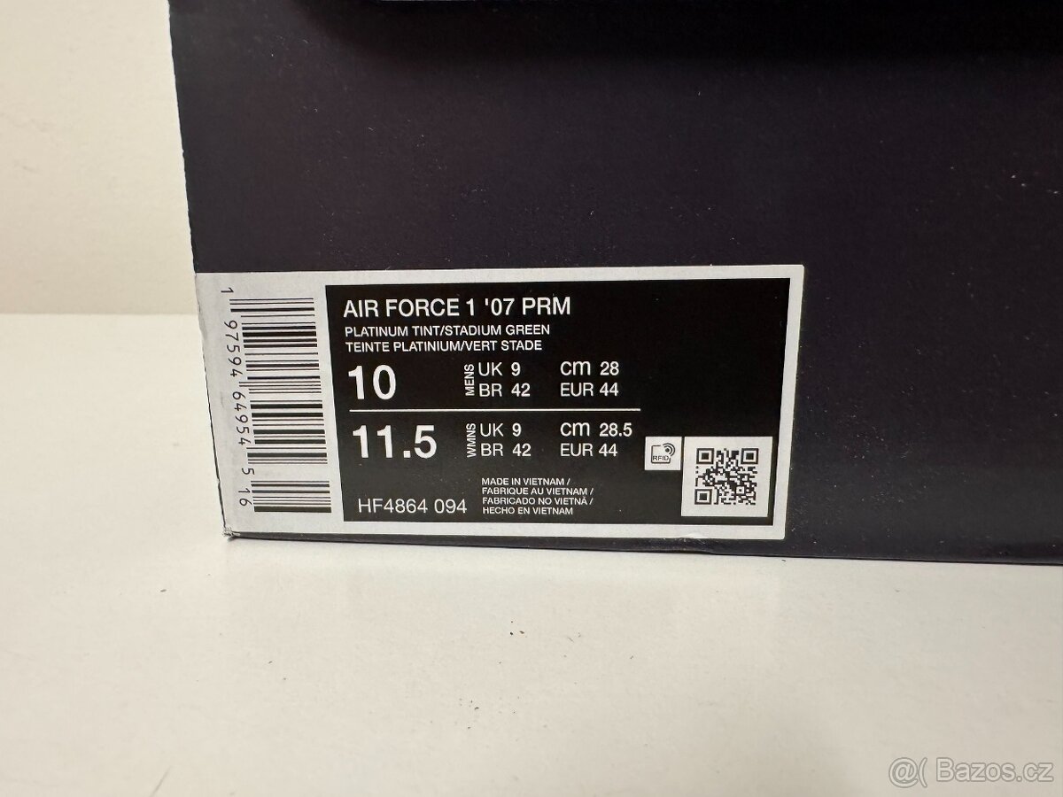 Nike Air Force 1 '07 PRM Patent Platinum Tint vel.44/28cm - 5