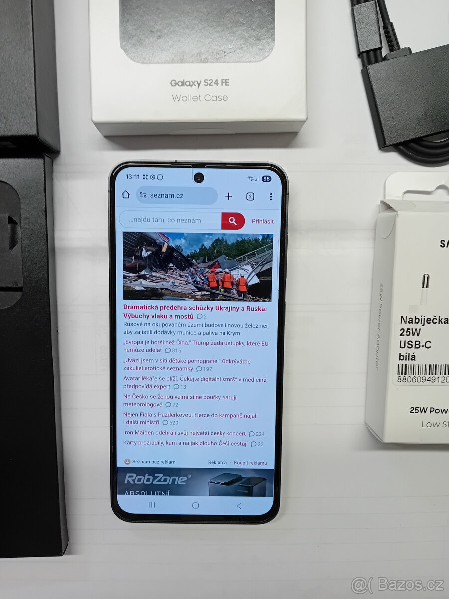 Samsung Galaxy S24 FE- 5G, RAM 8GB/256GB, TOP STAV - 5