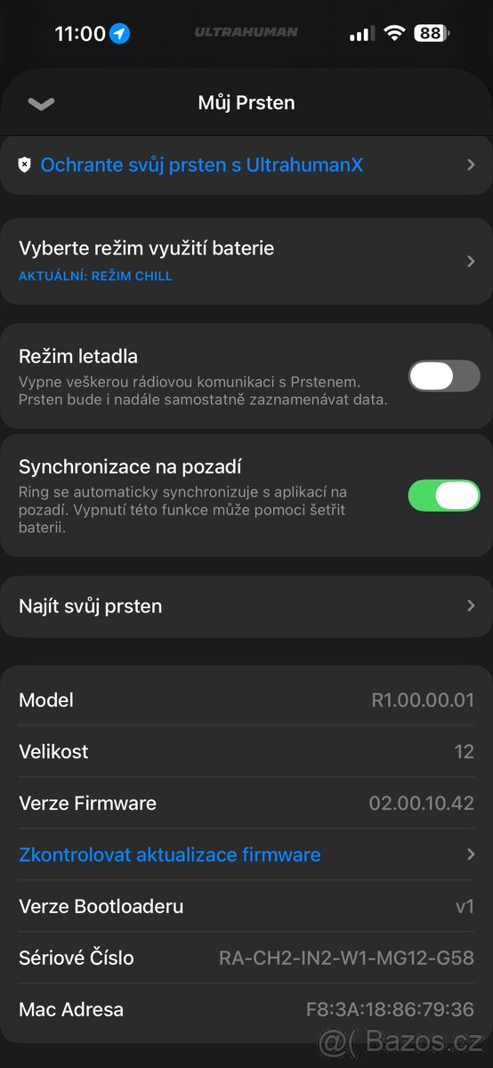 Chytrý prsten Ultrahuman Ring Air Matt Grey 12 - 5