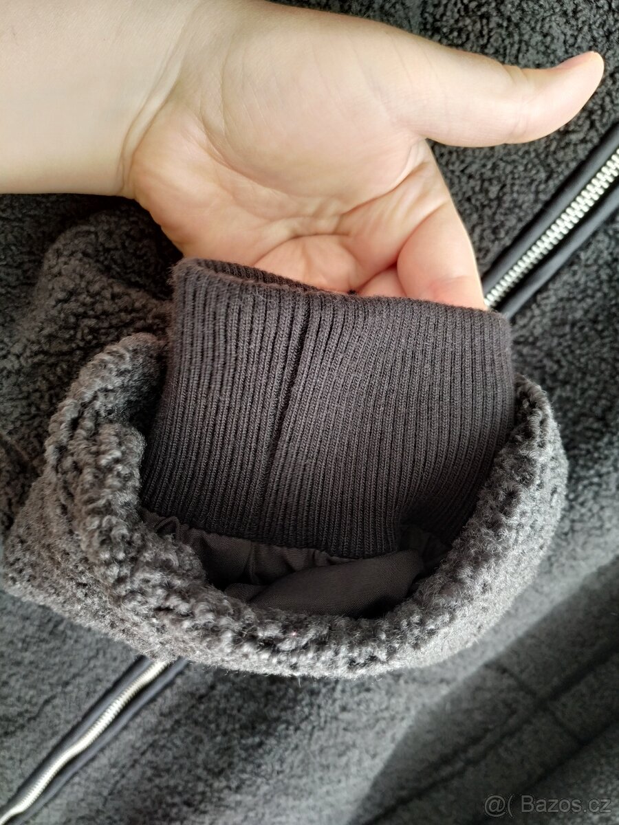 Myškový dámský šedý kabát HM oversize XS S M dlouhý - 5