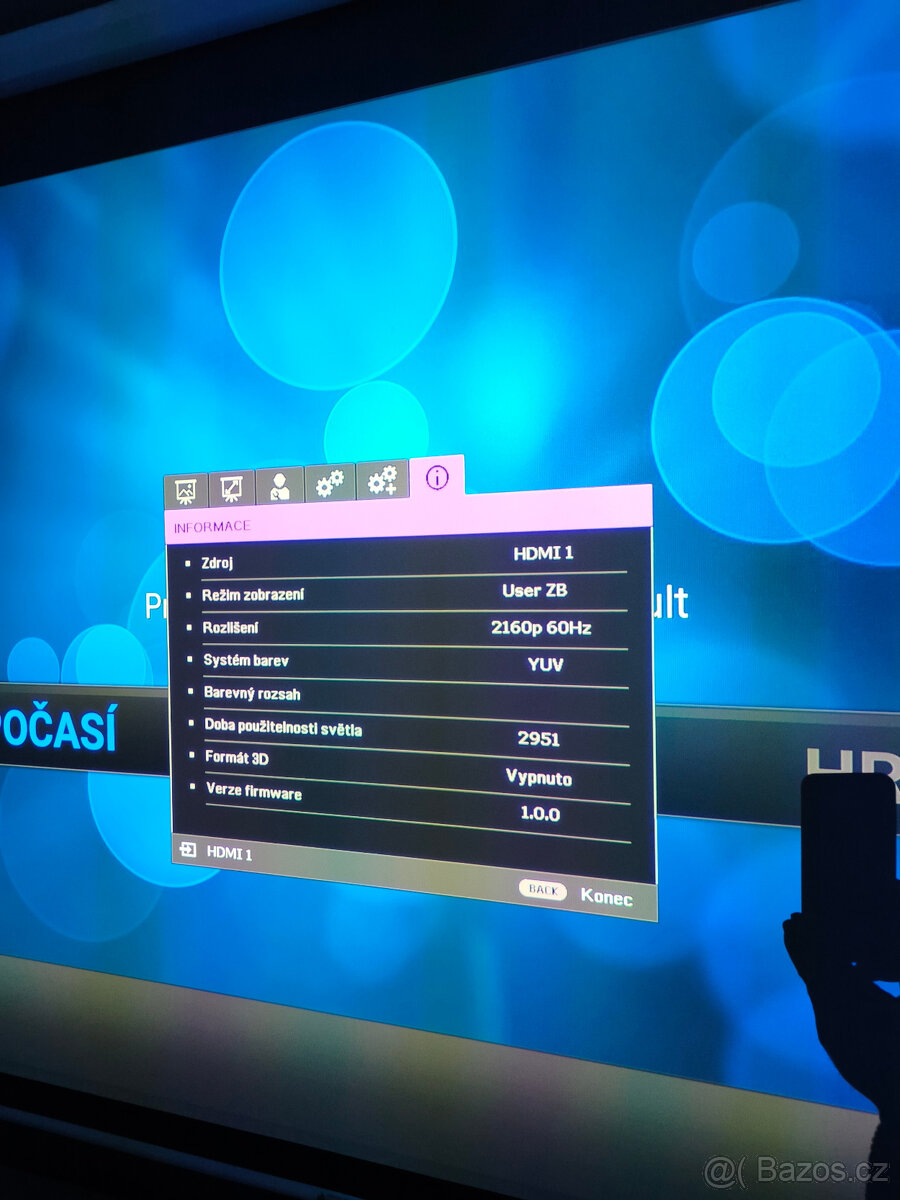 Prodám 4k, 3D, projektor BenQ W1720 - 5