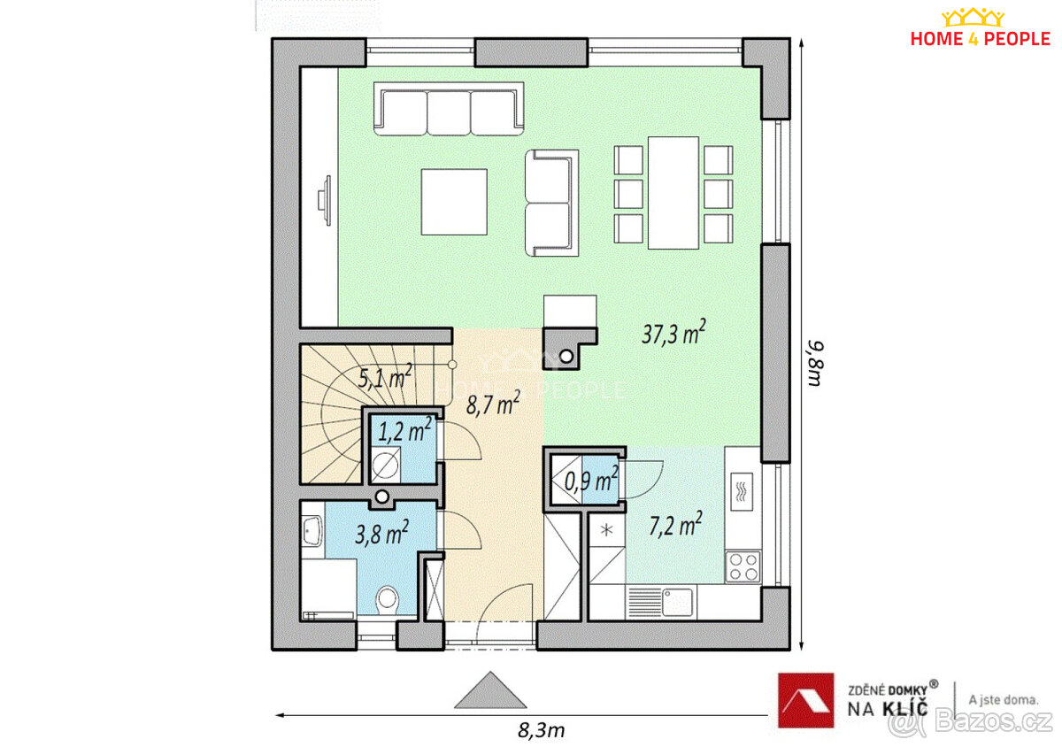 Projekt RD 4+kk na klíč ve Zlíně ul. Pampelišková - 5
