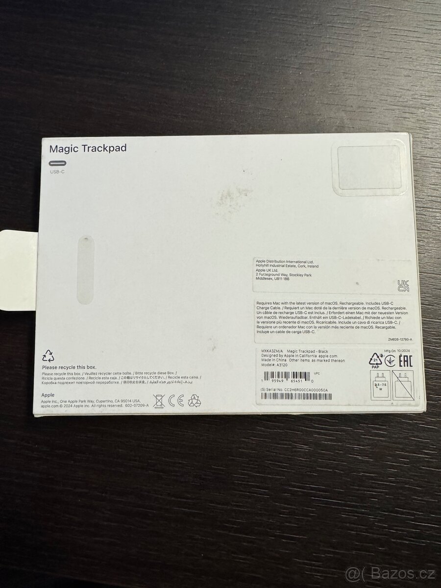 Apple Magic Trackpad (USB-C) – černý, jako nový - 5