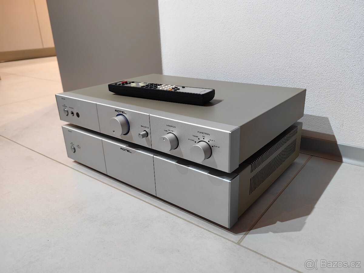 ROTEL RB03 + ROTEL RC03 pre amp + koncák - 5