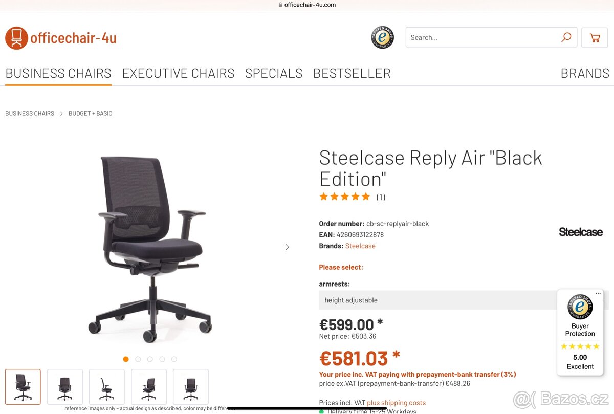 kancelářská židle Steelcase Reply Air - 5