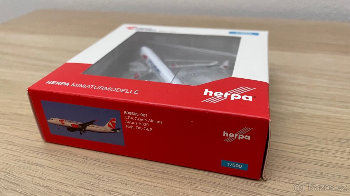 Herpa Model letadla Airbus A320 CSA 1/500 - 5