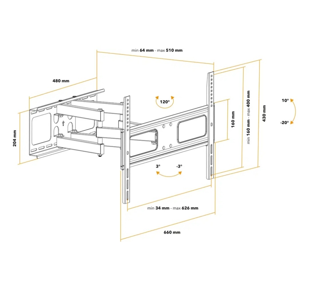 Nástěnný držák na TV - 5