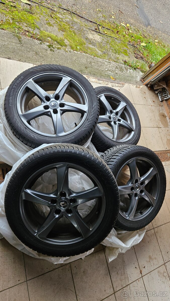 Alu kola 5x114.3 R18 Renault + zimní pneu Nokian - 5