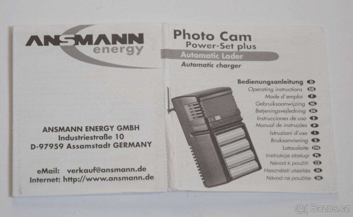 Nabíječka AA + AAA baterií ANSMANN pro 4ks + 4x AA NIMH akku - 5