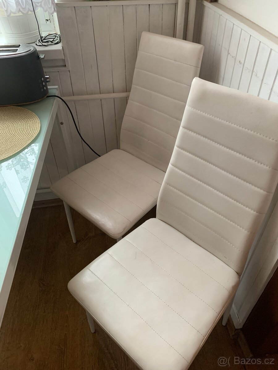 Prodám 4 kusy bílé židle - 5