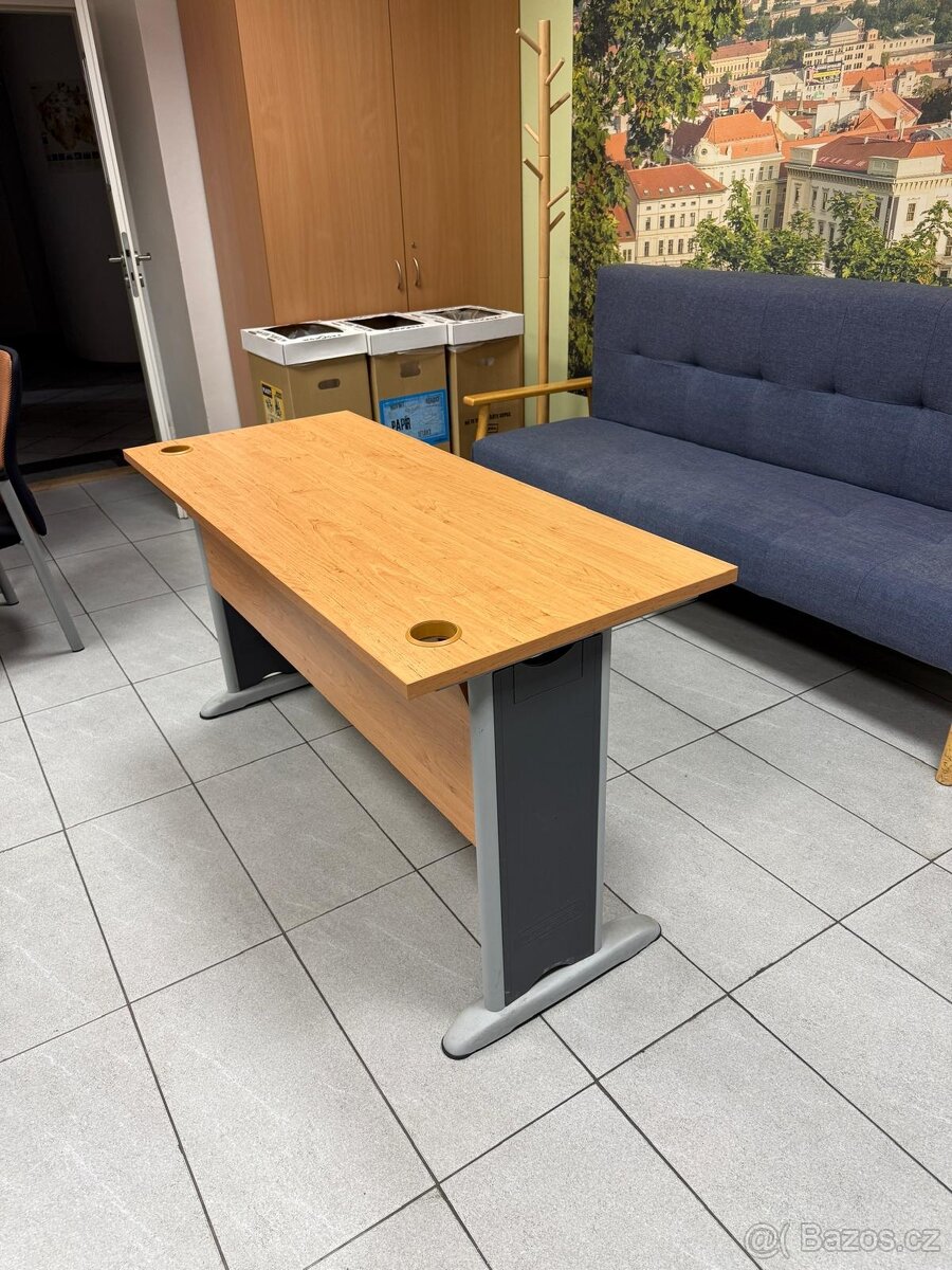 HOBIS kancelářský stůl pracovní rovný - CS 1400, třešeň - 5
