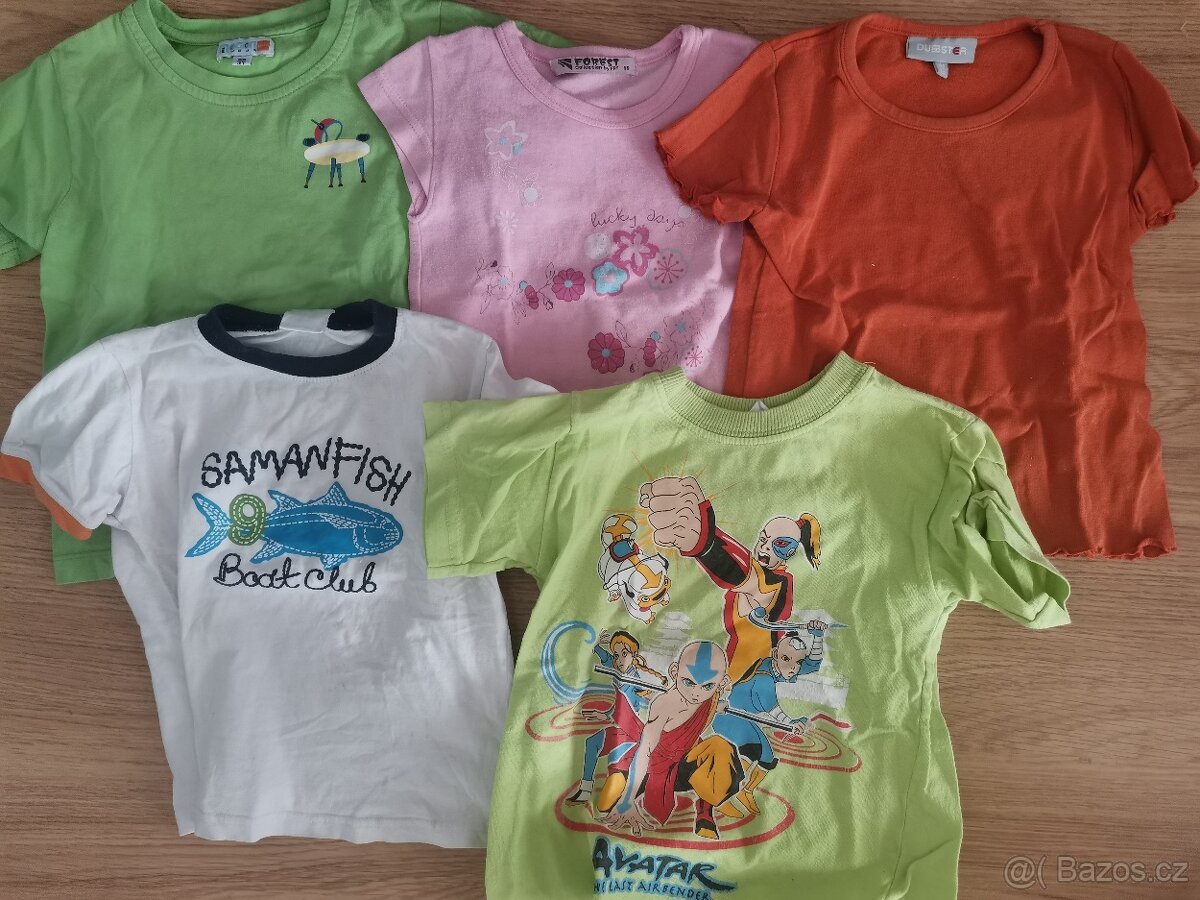trička dlouhý, krátký rukáv holka kluk vel 98 2-3 roky - 5