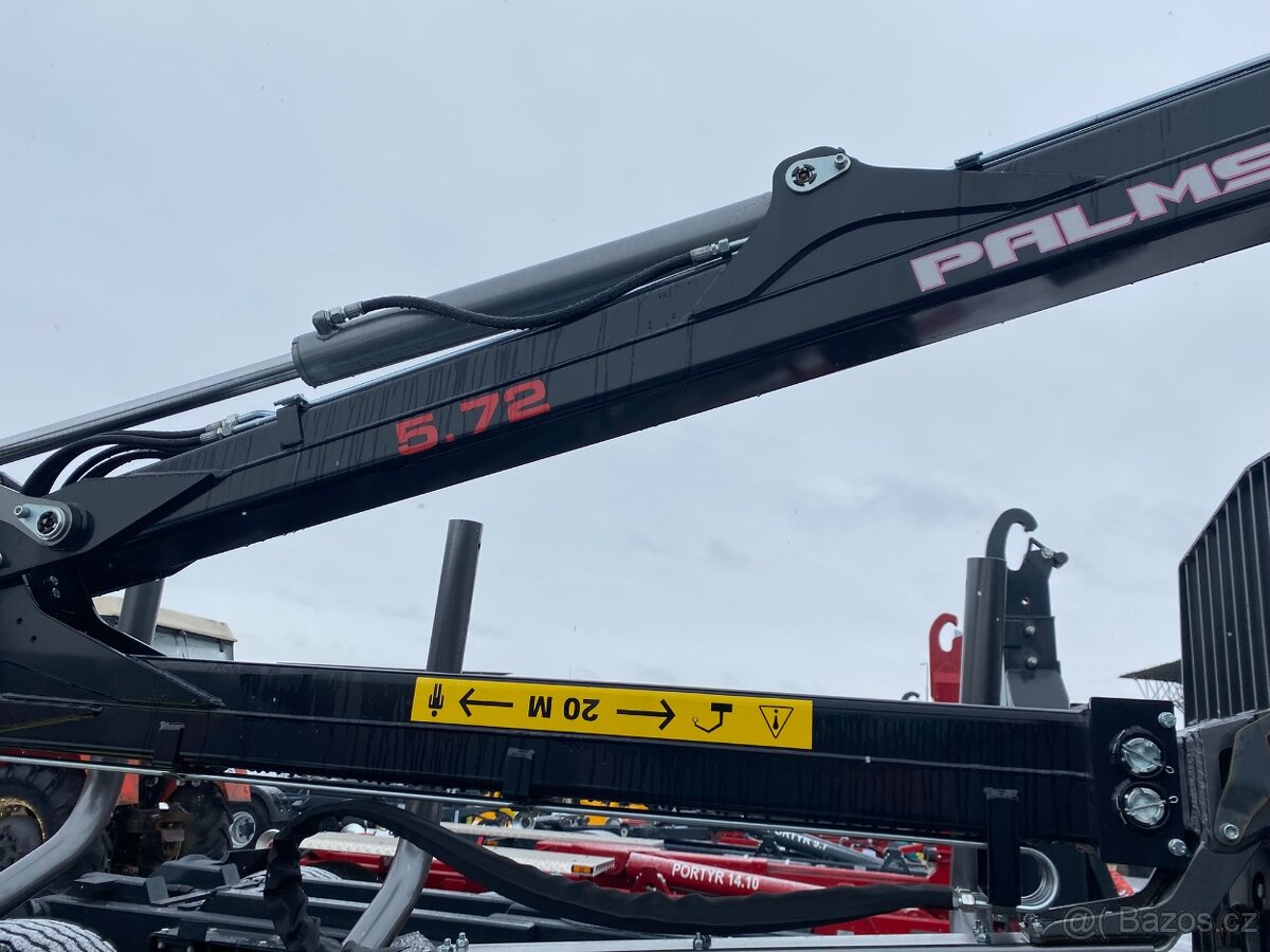 Vyvážecí vlek Palms 10D + hydraulická ruka 5,72 skladem - 5