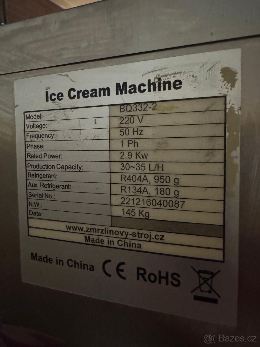 Prodám zmrzlinový stroj BQ332-2 - 5