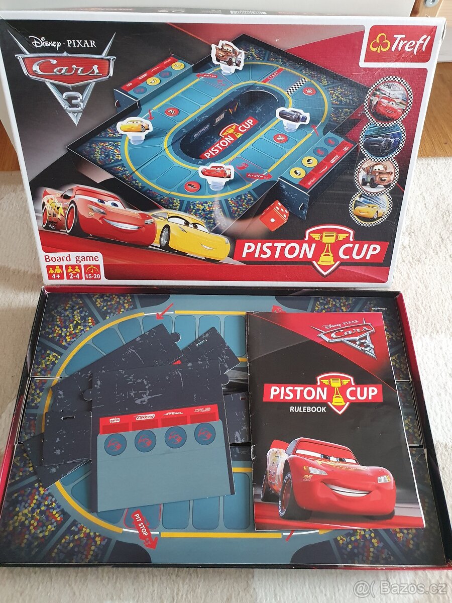 Dětská stolní závodní společenská hra Cars 3 - Piston cup - 5