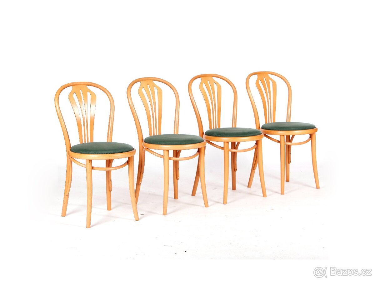 Klasické židle TON, ve velmi pěkném stavu, 4 kusy. - 5
