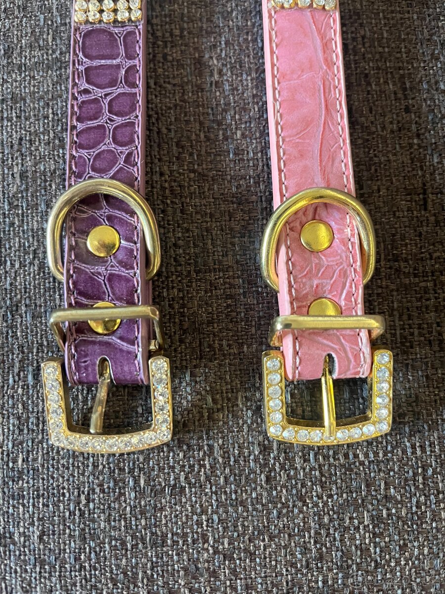 Obojek s kamínky a kytičkami - 5