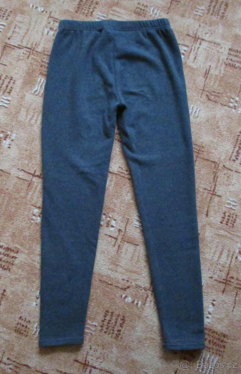 Dámské zimní termo legíny šedé bambusové S 36 2ks - 5